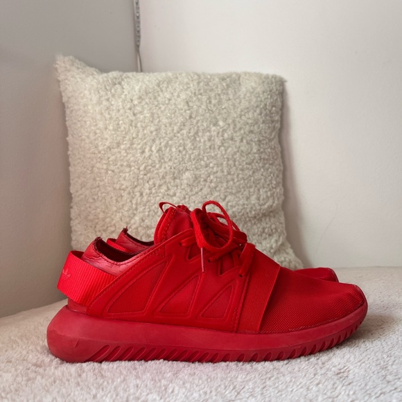 Adidas Tubular Viral Red Running Shoes / Tennis Shoes / Sneakers - Picture 2 of 10